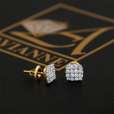 10K YELLOW GOLD DIAMOND STUD EARRINGS 0.50 CTW